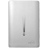 Conjunto Interruptor Pulsador Minuteria 4x2  - Novara Prata Cromado